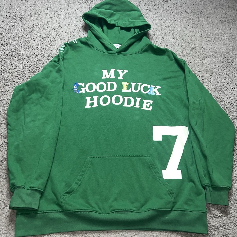 The Mayfair Group Women's Green "My Good Luck Hoodie" Oversized - Small/Medium